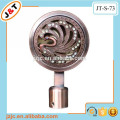 new design in USA stainless steel adjustable curtain rod with diamond curtain finials